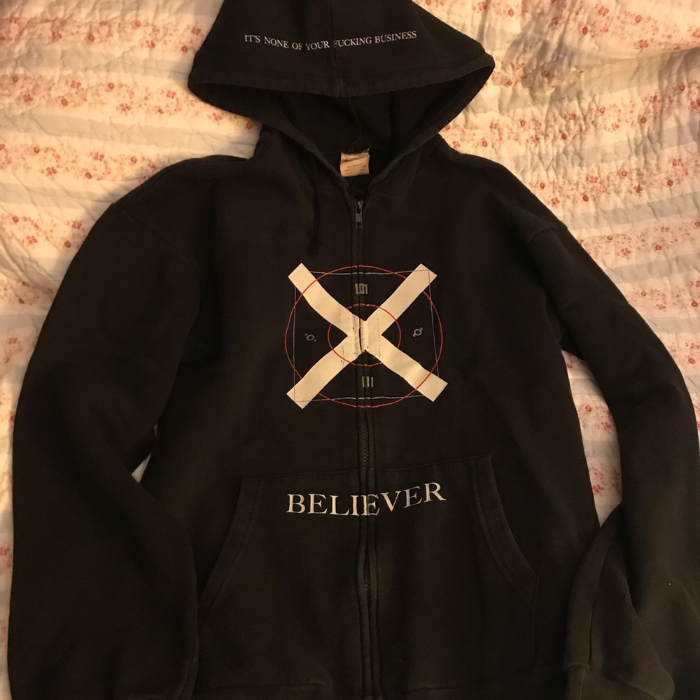 Early 2000s/Y2K rare & hard to find 30 Seconds to Mars Echelon Believer hoodie